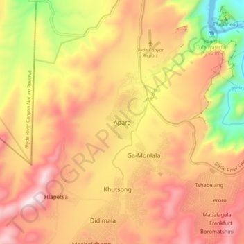 Apara topographic map, elevation, terrain