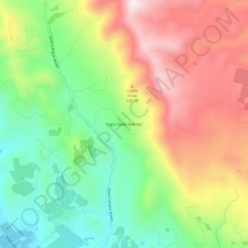 Napa Soda Springs topographic map, elevation, terrain