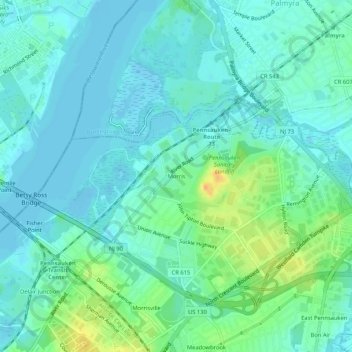 Morris topographic map, elevation, terrain