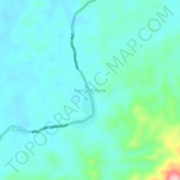 Randa Empas topographic map, elevation, terrain