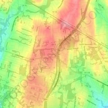Chestnut Ridge topographic map, elevation, terrain