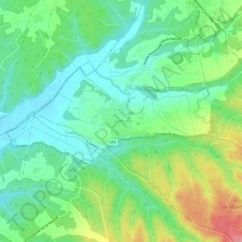 Staffoli topographic map, elevation, terrain