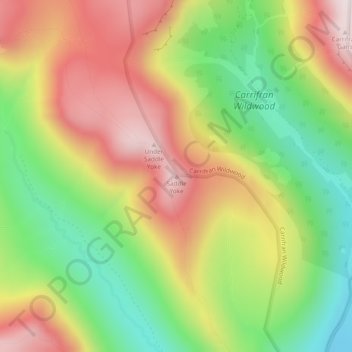 Saddle Yoke topographic map, elevation, terrain