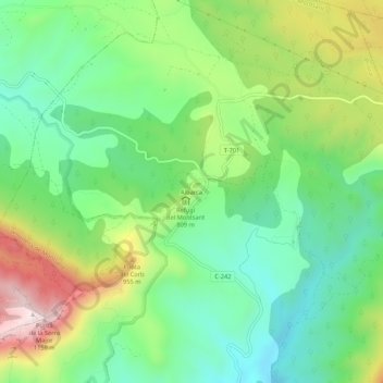 Albarca topographic map, elevation, terrain