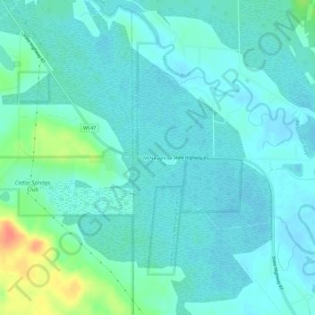 McNaughton topographic map, elevation, terrain