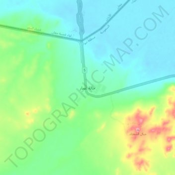 Halat `Ammar topographic map, elevation, terrain