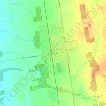 Hensall topographic map, elevation, terrain