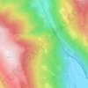 Tre confini topographic map, elevation, terrain