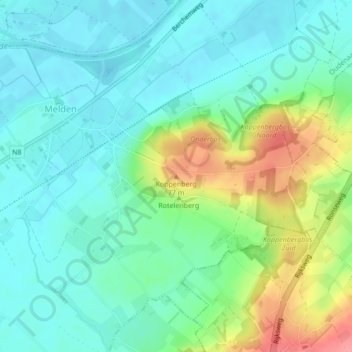 Koppenberg topographic map, elevation, terrain