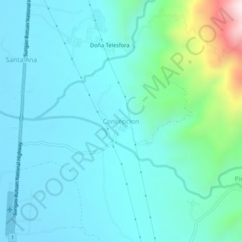 Concepcion topographic map, elevation, terrain