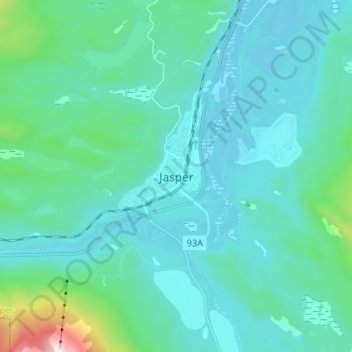 Jasper topographic map, elevation, terrain