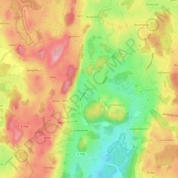 Karsee topographic map, elevation, terrain