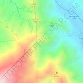 Mt Maynuba topographic map, elevation, terrain