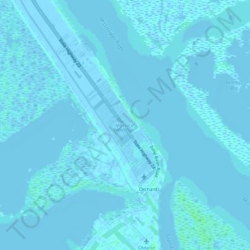 Venice topographic map, elevation, terrain
