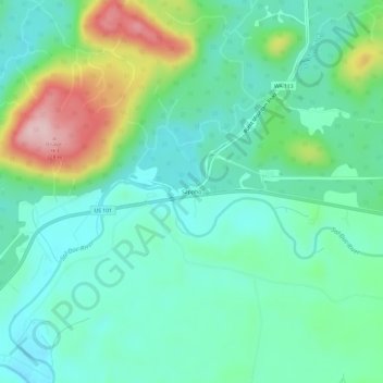 Sappho topographic map, elevation, terrain