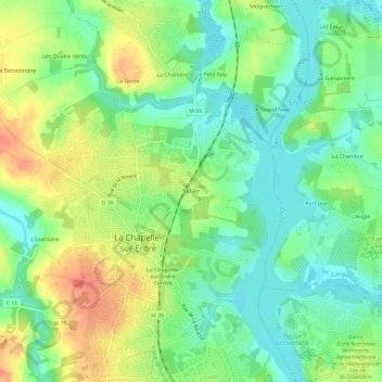 Bel-Air topographic map, elevation, terrain