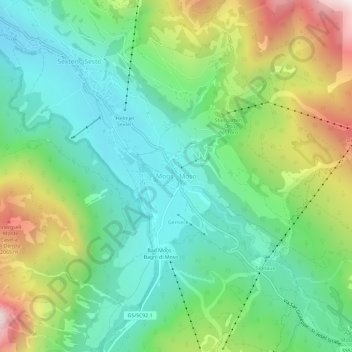 Moos - Moso topographic map, elevation, terrain