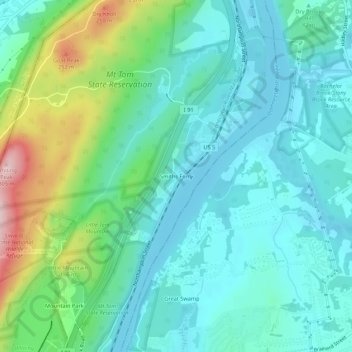 Smiths Ferry topographic map, elevation, terrain