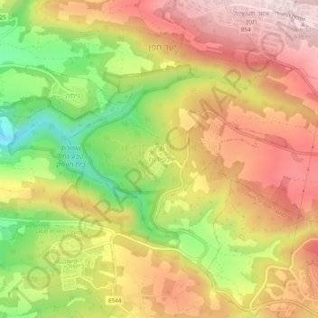 Lappidot topographic map, elevation, terrain