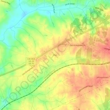 Pilot topographic map, elevation, terrain
