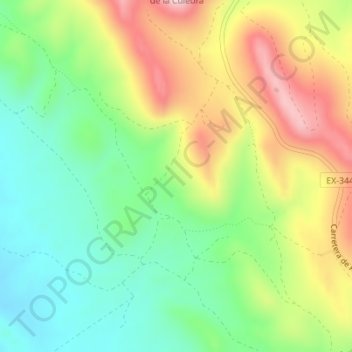 Sierra de Pinos topographic map, elevation, terrain