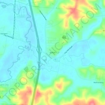 Buffalo topographic map, elevation, terrain