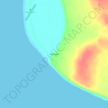 Ekuk Cape topographic map, elevation, terrain