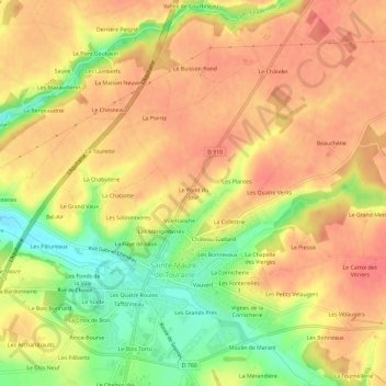 Le Point du Jour topographic map, elevation, terrain