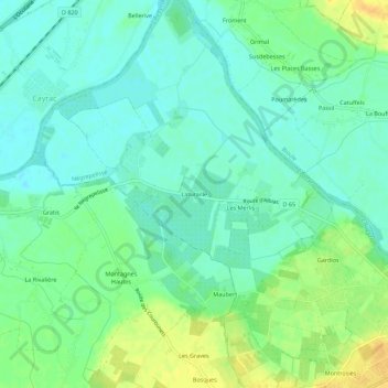 Laturaille topographic map, elevation, terrain