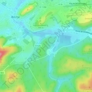 Hasselfurth topographic map, elevation, terrain