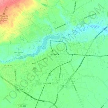 Hartsville topographic map, elevation, terrain