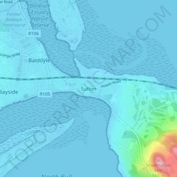 Sutton topographic map, elevation, terrain