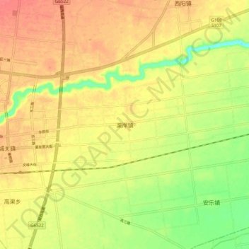 Quan topographic map, elevation, terrain