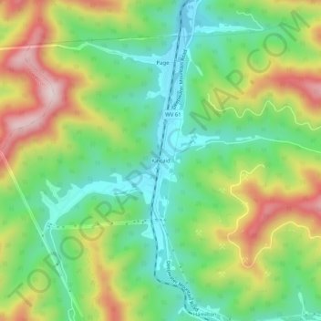 Kincaid topographic map, elevation, terrain