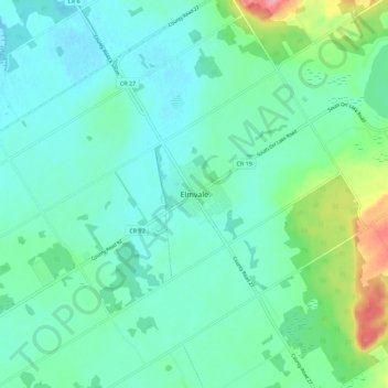 Elmvale topographic map, elevation, terrain