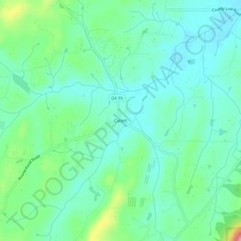 Catlett topographic map, elevation, terrain