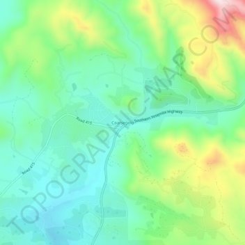 Coarsegold topographic map, elevation, terrain