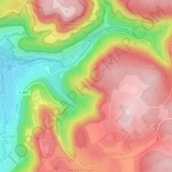 Untergreifenstein topographic map, elevation, terrain