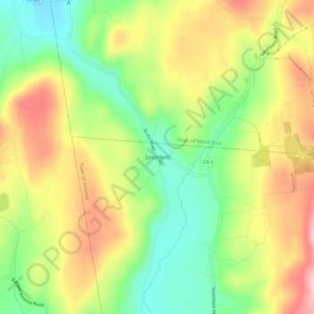 Smithfield topographic map, elevation, terrain
