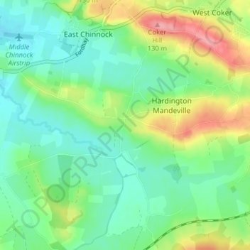 Hill End topographic map, elevation, terrain
