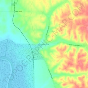 Birds Landing topographic map, elevation, terrain