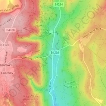 Cannop topographic map, elevation, terrain