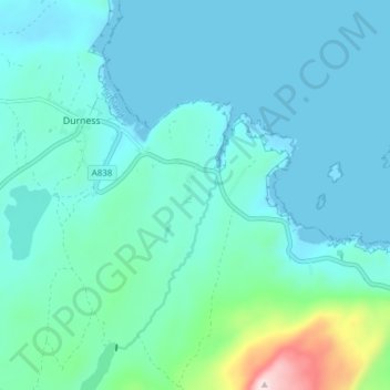 Smoo topographic map, elevation, terrain