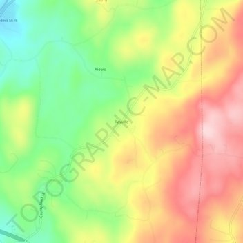 Rayville topographic map, elevation, terrain