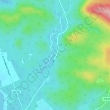 Crooked Slide Park topographic map, elevation, terrain