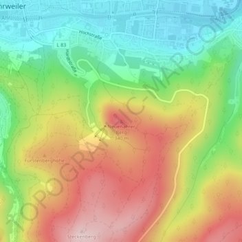 Neuenahrer Berg topographic map, elevation, terrain