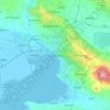 Thessaloniki topographic map, elevation, terrain