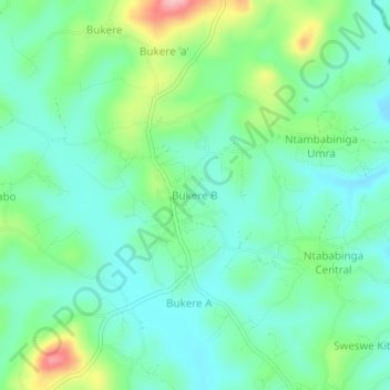 Bukere B topographic map, elevation, terrain