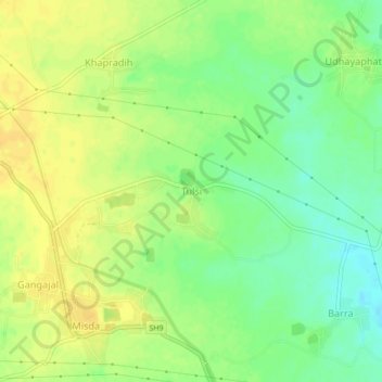 Tulsi topographic map, elevation, terrain