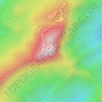 Mount Jerai topographic map, elevation, terrain